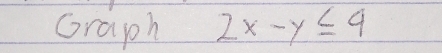 Graph 2x-y≤slant 4