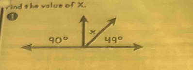 rind the value of X.