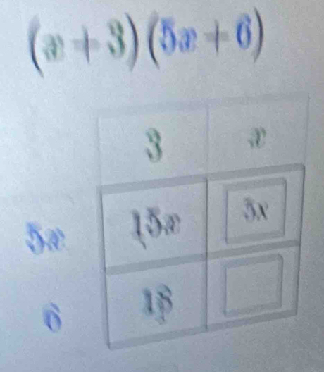 (x+3)(5x+6)
5x
6