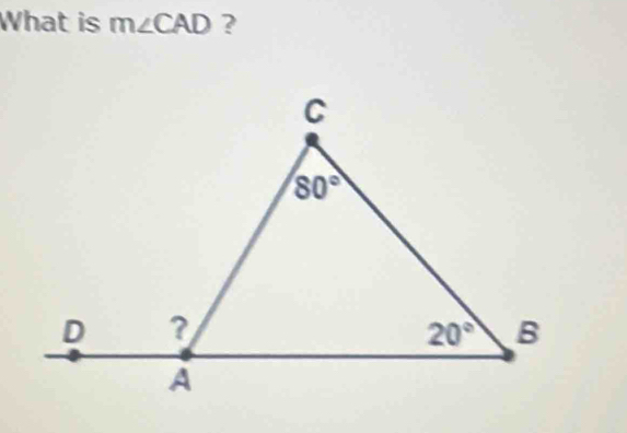 What is m∠ CAD ?