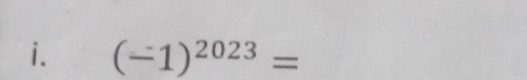 (-1)^2023=