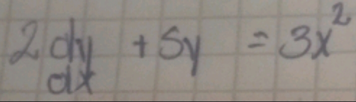 2dy+5y=3x^2