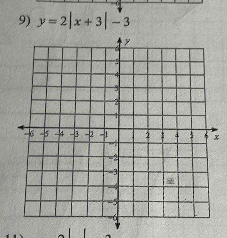 y=2|x+3|-3
x