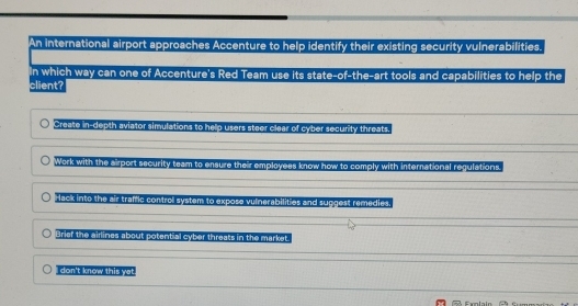 Solved: An international airport approaches Accenture to help