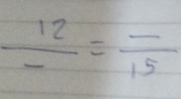 frac 12_ =frac _ 15