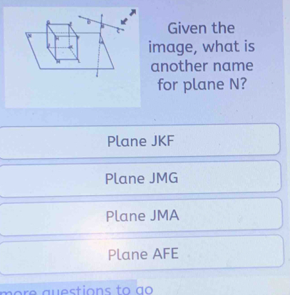 Given the image, what is another name for plane N? Plane JKF Plane JMG ...