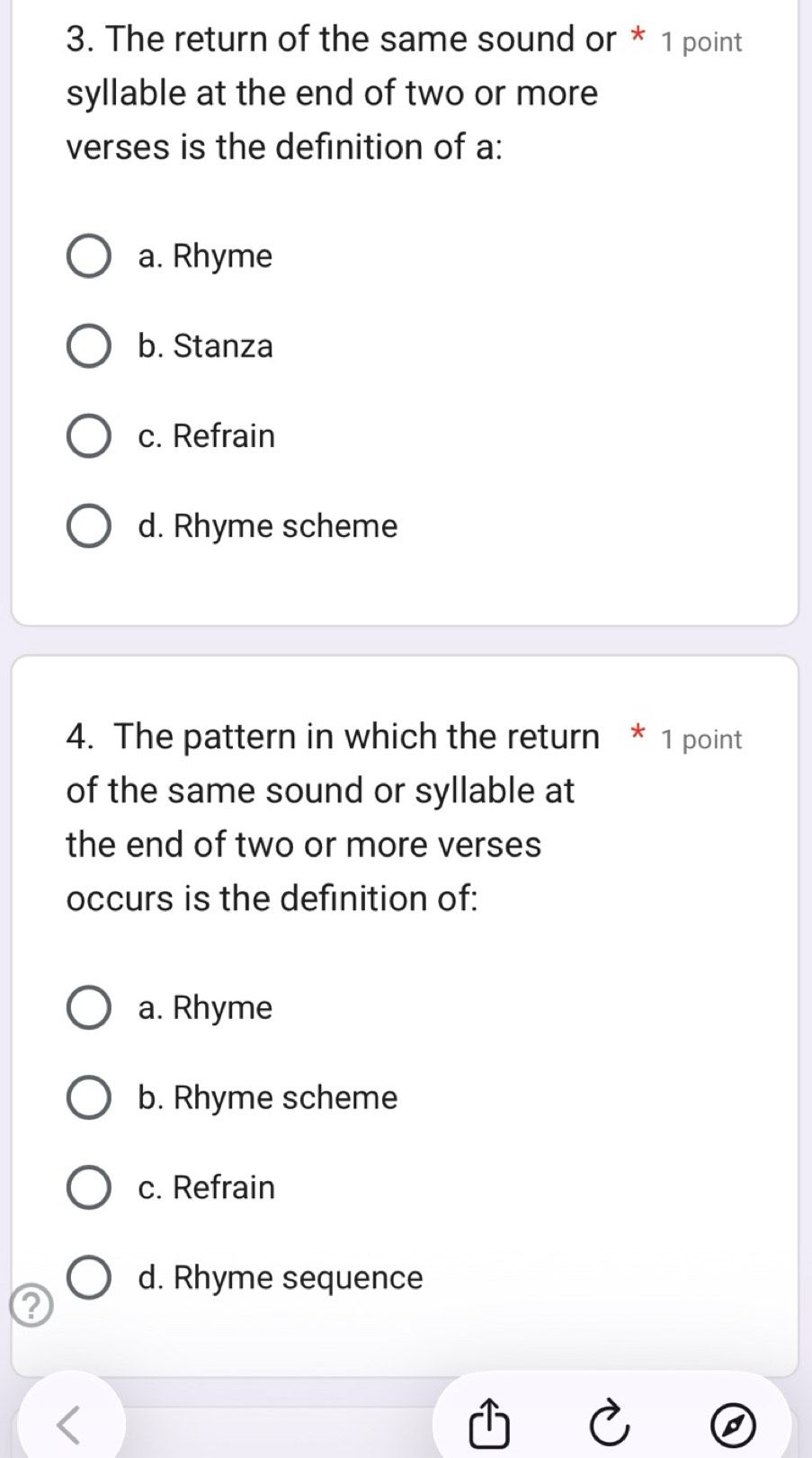 Solved: The return of the same sound or * 1 point syllable at the end ...