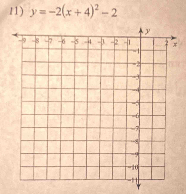 y=-2(x+4)^2-2