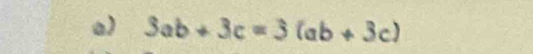 3ab+3c=3(ab+3c)