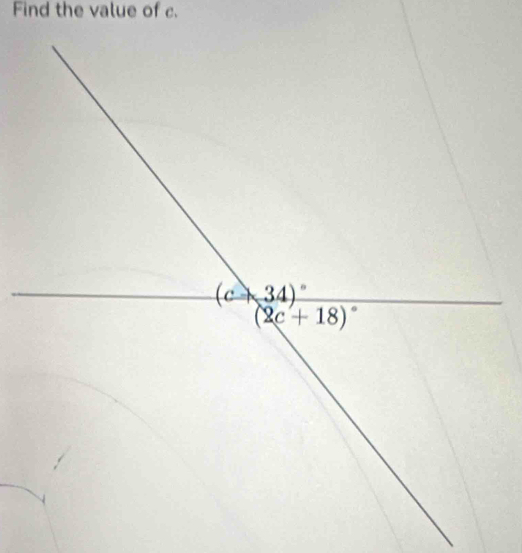 Find the value of c.