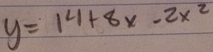 y=14+8x-2x^2