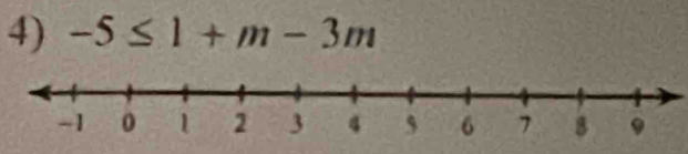 -5≤ 1+m-3m