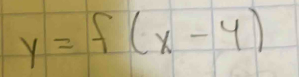 y=f(x-4)