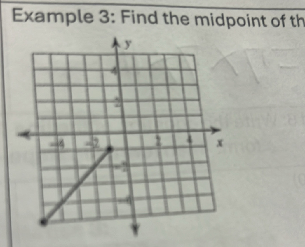 Example 3: Find the midpoint of th