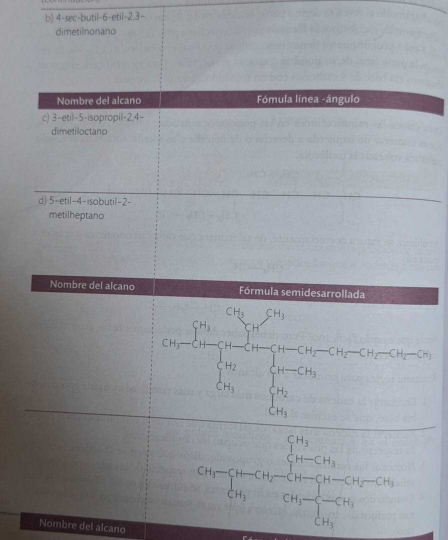 4 -sec-butil -6 -etil -2, 3 - 
dimetilnonano 
Nombre del alcano Fómula línea -ángulo 
c) 3 -etil -5 -isopropil -2, 4 - 
dimetiloctano 
d) 5 -etil -4 -isobutil -2 - 
metilheptano 
Nombre del alcano Fórmula semidesarrollada
96* frac (∈tlimits _i=1)^(10)(y_i-hat y_i)^2(∈t _i=1)^(10)(y_i-overline y)^2=39-6* (∈tlimits _i=1)^(10)y_i-5dot t)3=frac (y_i-5=3t_1=1/3
Nombre del alcano
73g-frac (∈tlimits _i=1)^5y_i-5overline xoverline y(∈tlimits _i=1)^5(x_i-overline x)-C(y_i-5overline x)^2(∈tlimits _i=1)^5-5(overline x)^2