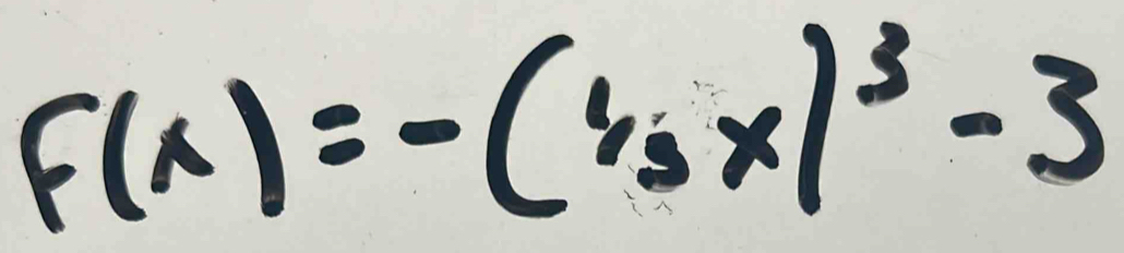 f(x)=-(1/3x)^3-3