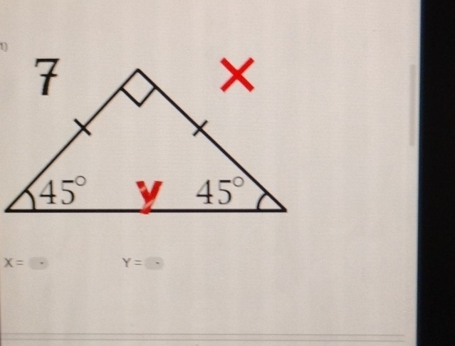 X= 12°
Y=□°