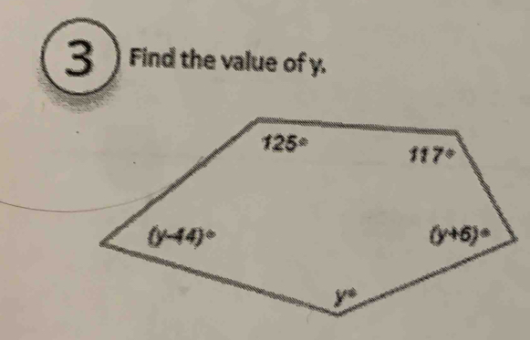 3  Find the value of y.