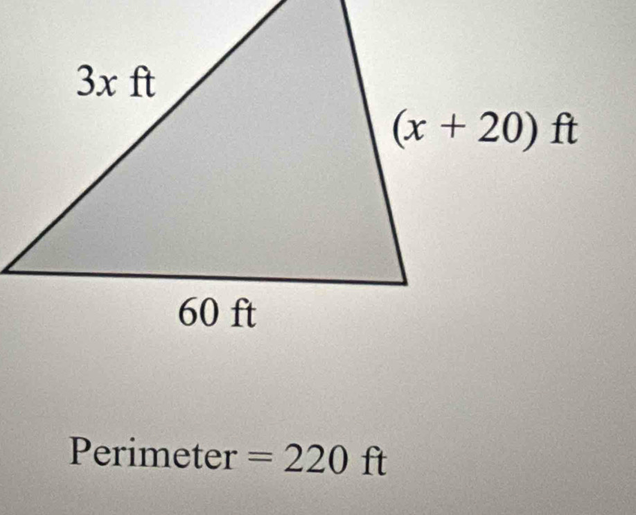 Perimeter =220ft