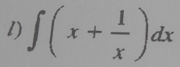 ∈t (x+ 1/x )dx