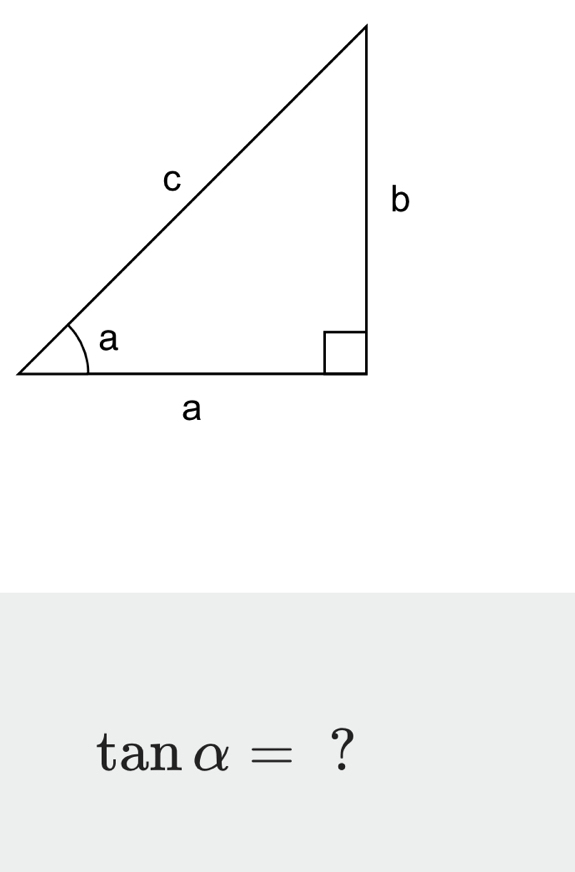 tan alpha = ?