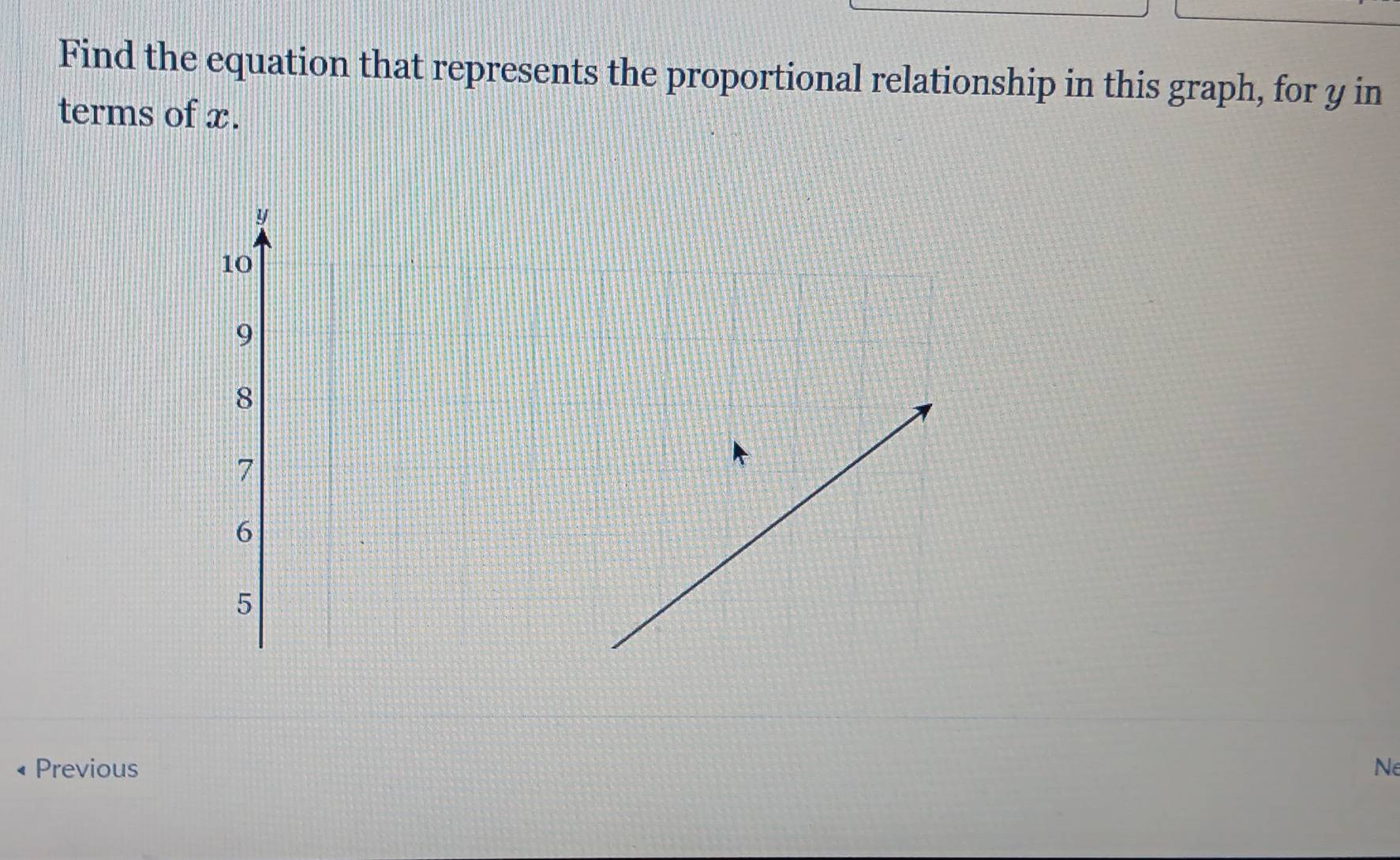 Solved: Find the equation that represents the proportional relationship ...
