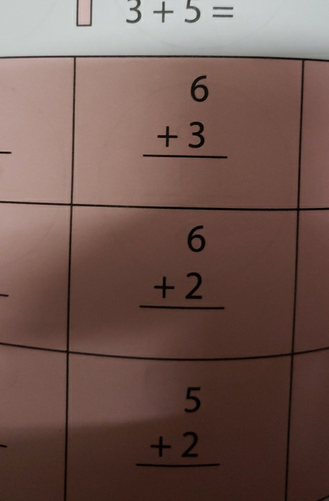 □ 3+5=