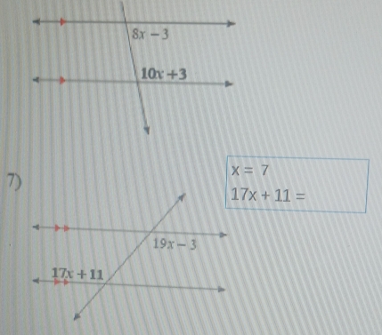 x=7
17x+11=