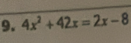 4x^2+42x=2x-8