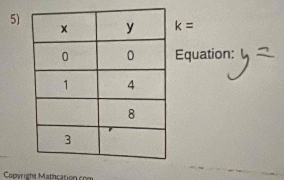 k=
Equation: 
Copyright Mathcation com