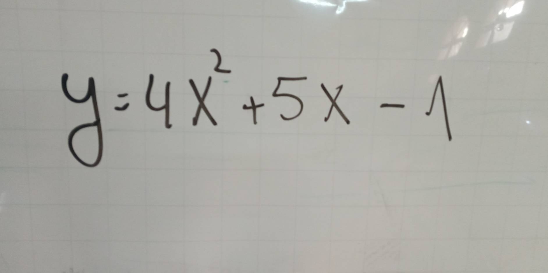 y=4x^2+5x-1