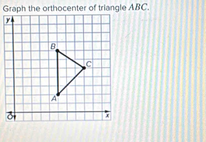 Graph the orthocenter of triangle ABC.