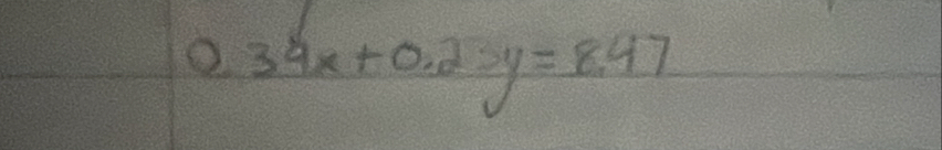 34x+0.23y=8.47