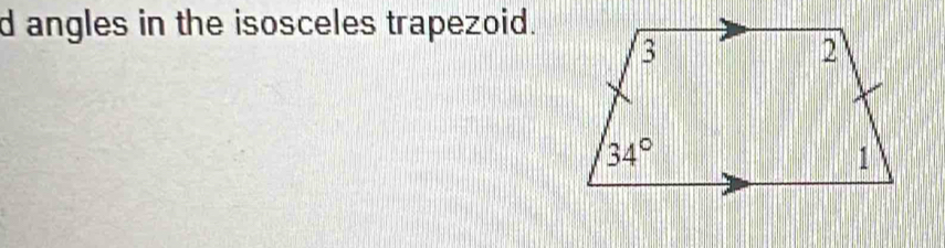 angles in the isosceles trapezoid.