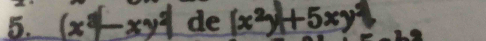 (x^2-xy^2) de (x^2)+5xy^2