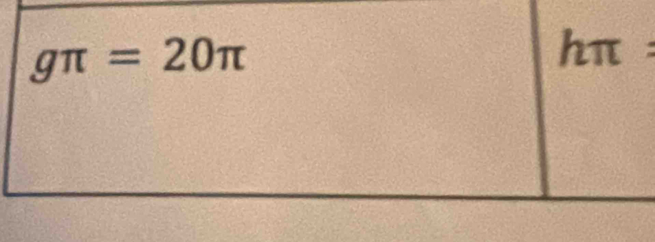 gπ =20π
hπ :