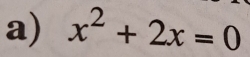 x^2+2x=0