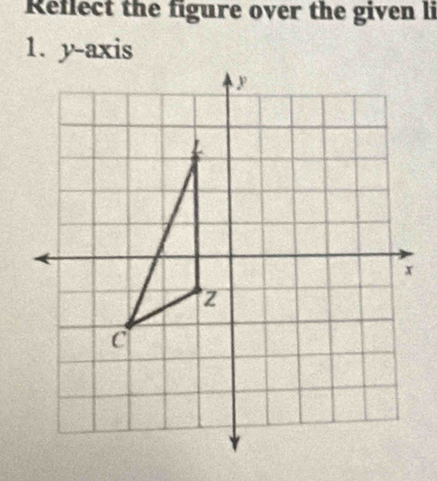 Reflect the figure over the given li