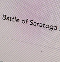 Battle of Saratoga