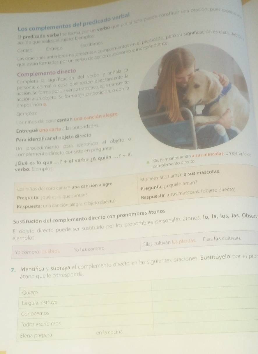 Resuelto:Los complementos del predicado verbal El predicado verbal se ...