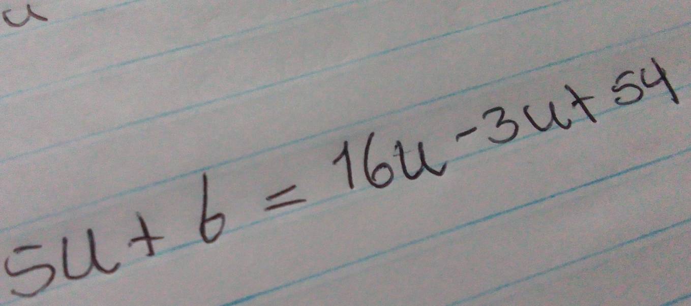 5u+6=16u-3u+54