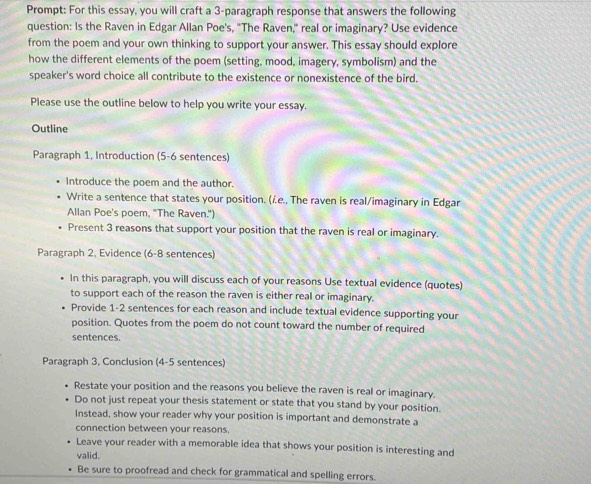 Solved: Prompt: For this essay, you will craft a 3 -paragraph response ...