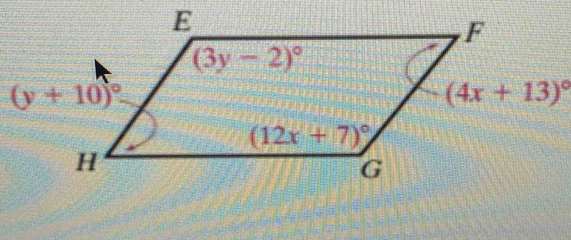 (y+10)^circ 
(4x+13)^circ 