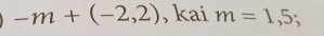 -m+(-2,2) , kai m=1,5;