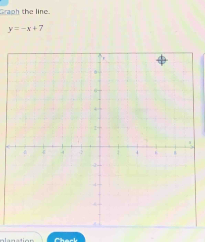 Graph the line.
y=-x+7
n lanation Check