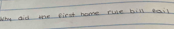 Why did the first home rule bill fail