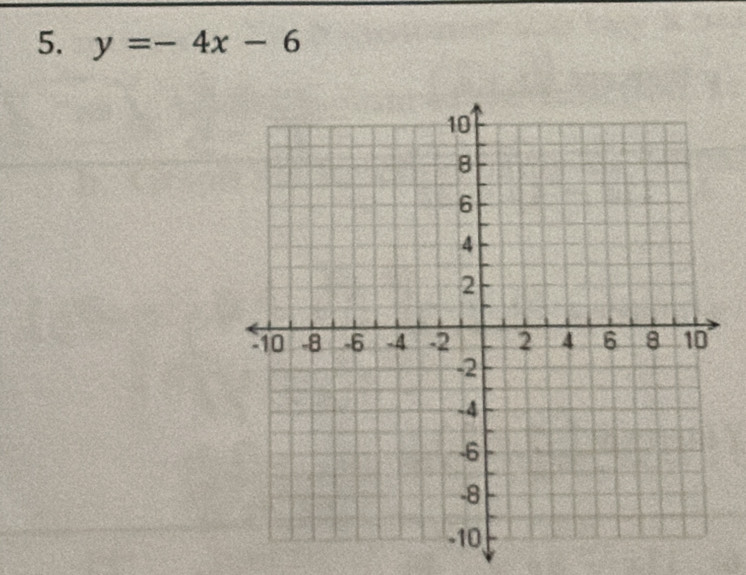 y=-4x-6