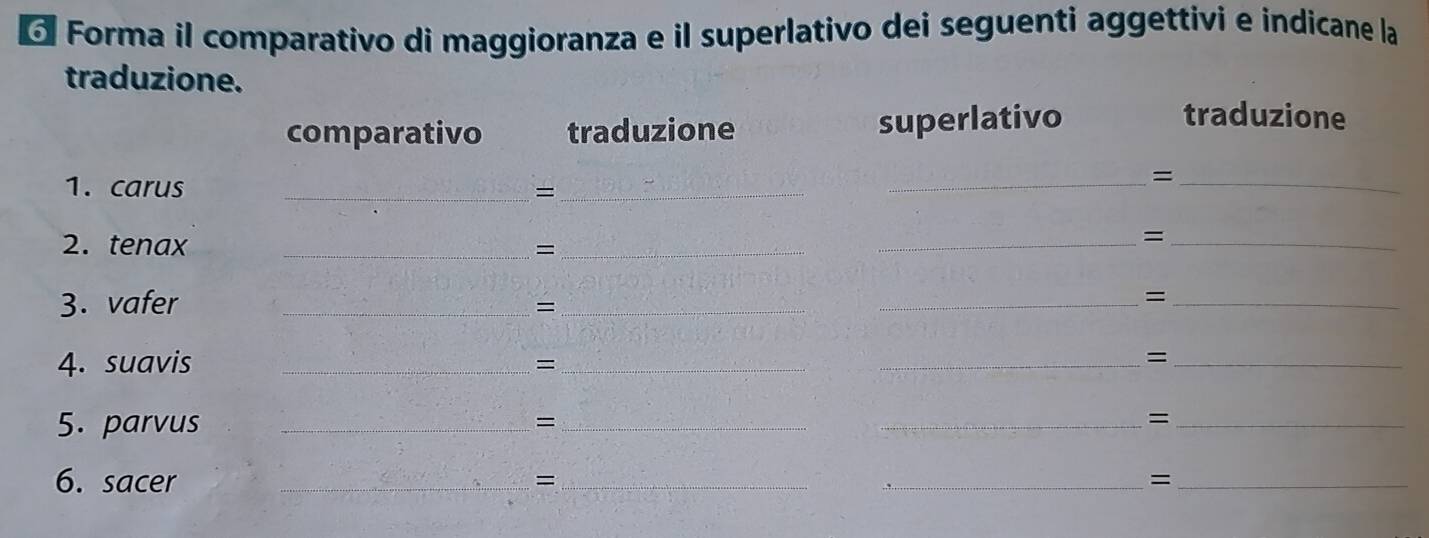 Risolto:Forma il comparativo di maggioranza e il superlativo dei ...