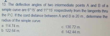 Solved: The deflection angles of two intermediate points A and B of a ...