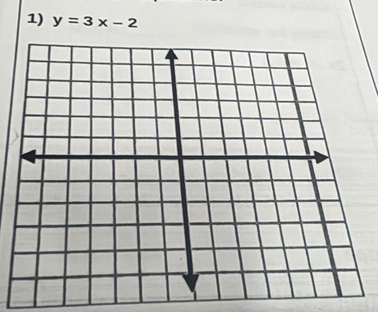 y=3x-2